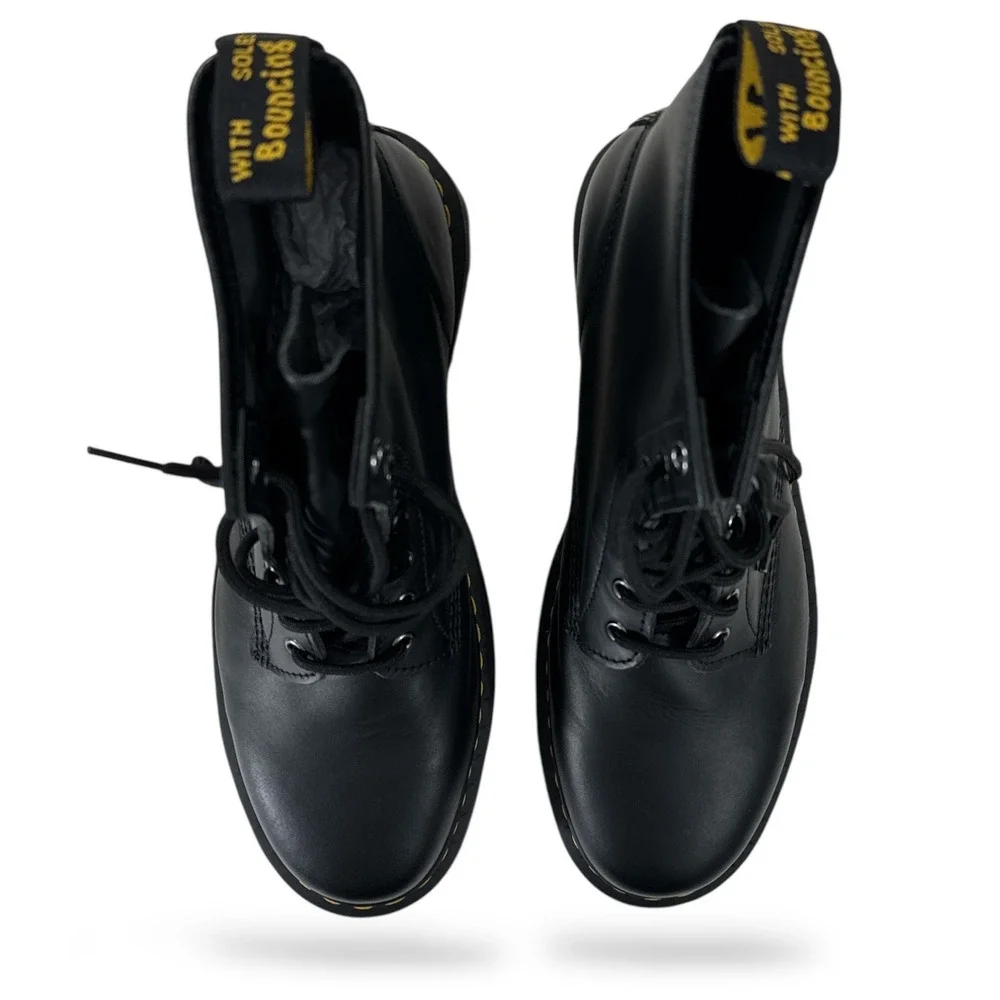 Dr. Martens 1460 Nappa Black Leather 8-Eye Combat Boots Mens 12 / Wm 13 NIB